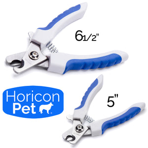 Professional Dog Nail Clippers with Safety Guard & Nail Buffing Pad